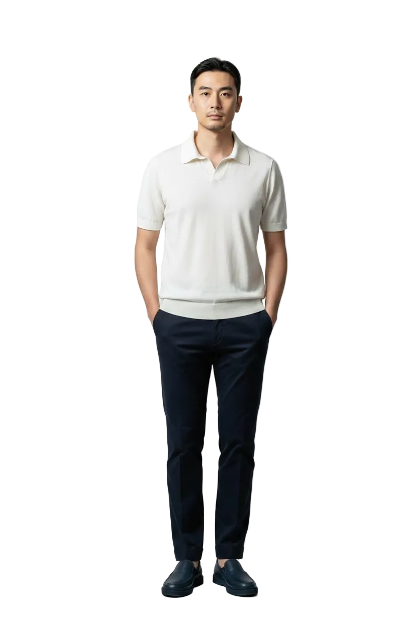 KLASIK 003 The Must Polo — linen-cotton polo shirt