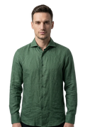 KLASIK 005 Linen Shirt — linen fabric detail