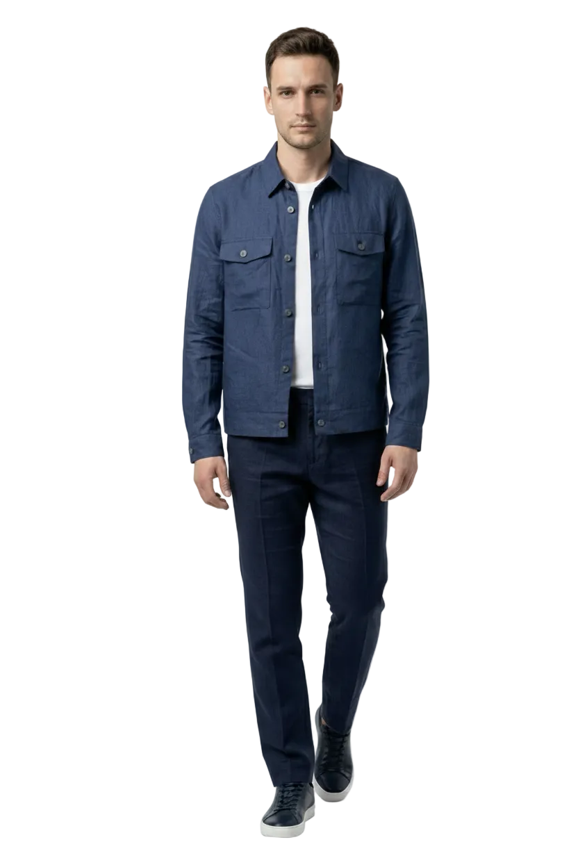 KLASIK 006 The Linen Set — styled look, worn together