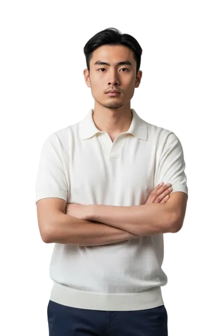 KLASIK 003 The Must Polo — collar and placket detail