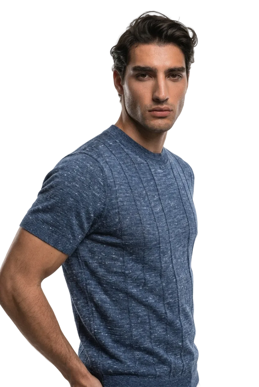 KLASIK 002 The Crew Neck — menswear knit tee, alternate view