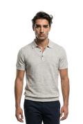 KLASIK 001 The Knitted Polo — menswear knitted polo, alternate view