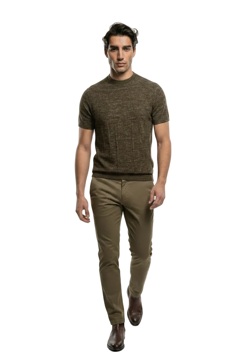 KLASIK 002 The Crew Neck — ribbed knit texture detail