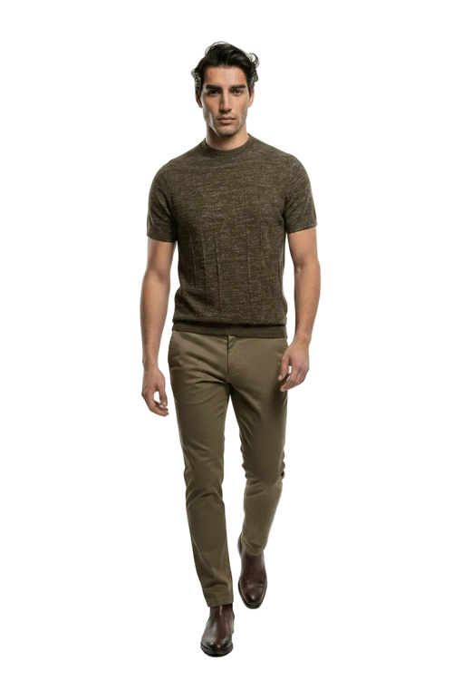 KLASIK 002 The Crew Neck — ribbed knit texture detail